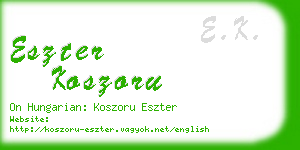 eszter koszoru business card